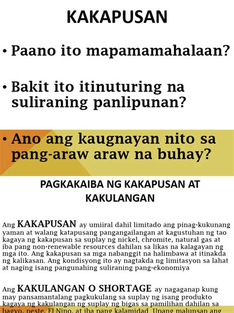 KAKAPUSAN AT KAKULANGAN (Inquiry.
